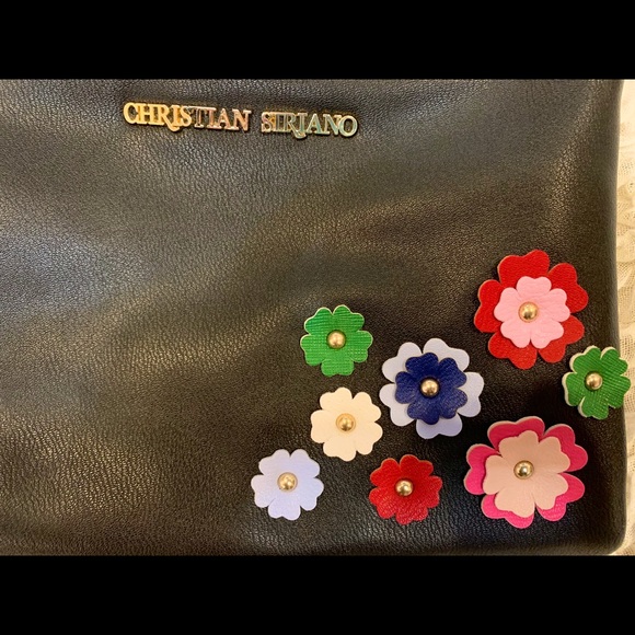 Faux Leather Wristlet Clutch Purse Makeup Cosmetic Storage Bag Flowers New - Picture 5 of 7